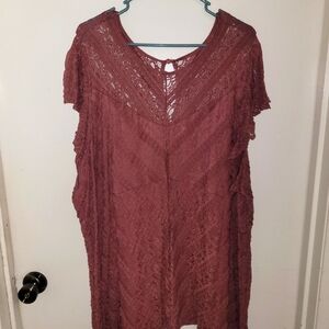 Mauve lace top